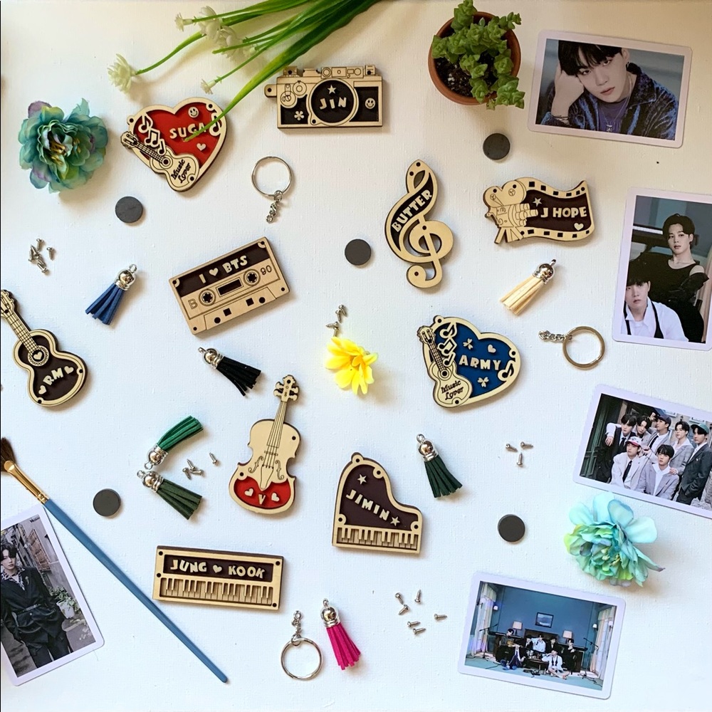 Personalized Wooden 3D Fridge Magnet or Keychain